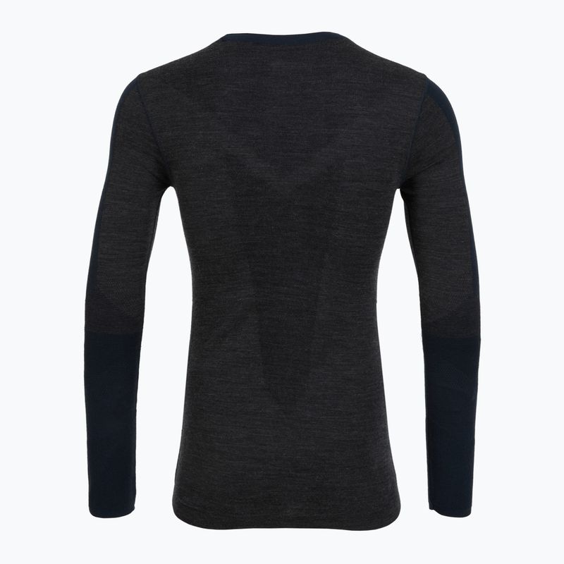 Pánske termo tričko longsleeve Smartwool Intraknit Thermal Merino Baselayer Colorblock Crew deep navy/charcoal 2