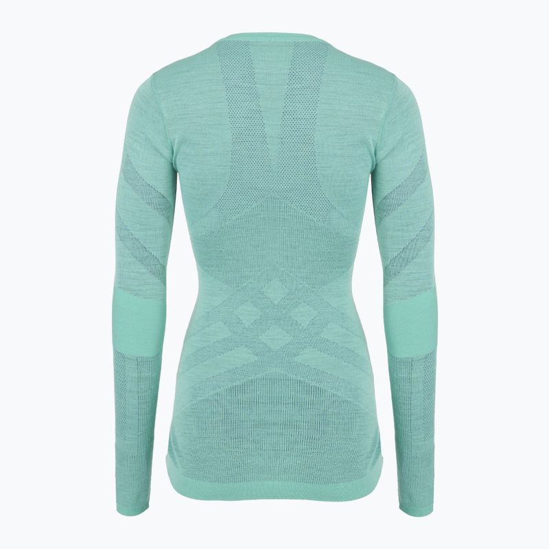 Dámske termo tričko longsleeve Smartwool Intraknit Thermal Merino Baselayer Crew pacific blue/nightfall blue 2