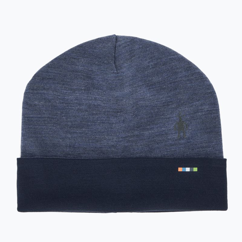 Zimná čiapka Smartwool Merino obojstranná s nápletom nightfall blue/deep navy