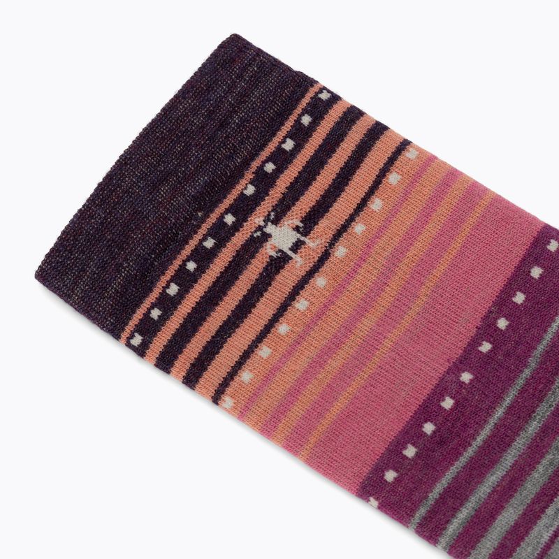 Dámske ponožky Smartwool Everyday Stitch Stripe Crew fossil/purple 3
