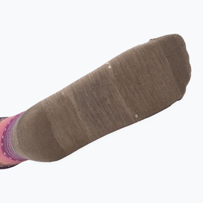 Dámske ponožky Smartwool Everyday Stitch Stripe Crew fossil/purple 4