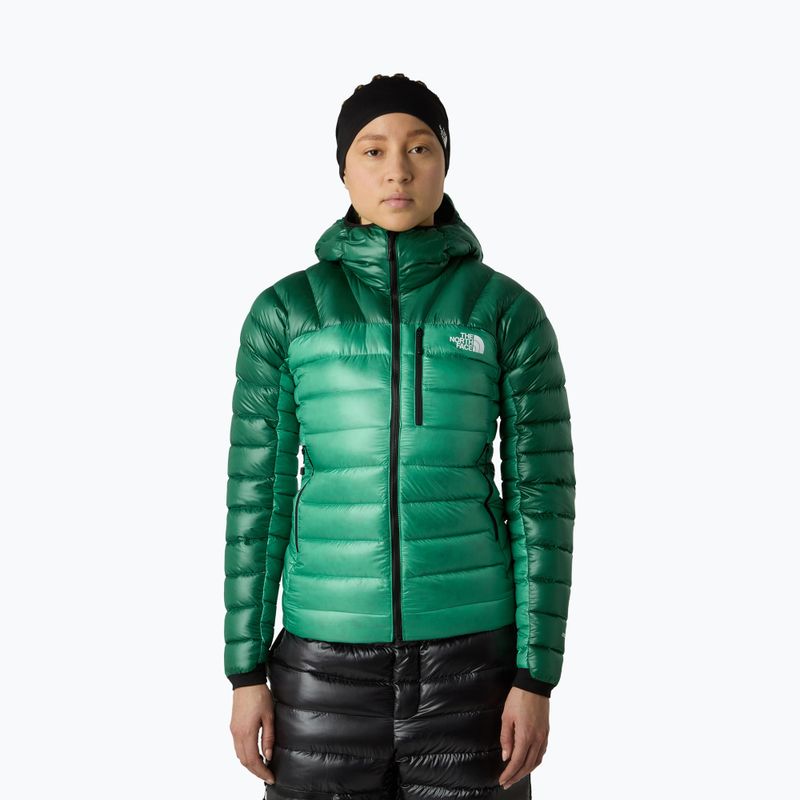 Dámska páperová bunda The North Face Summit Breithorn Hoodie nebula green/evergreen