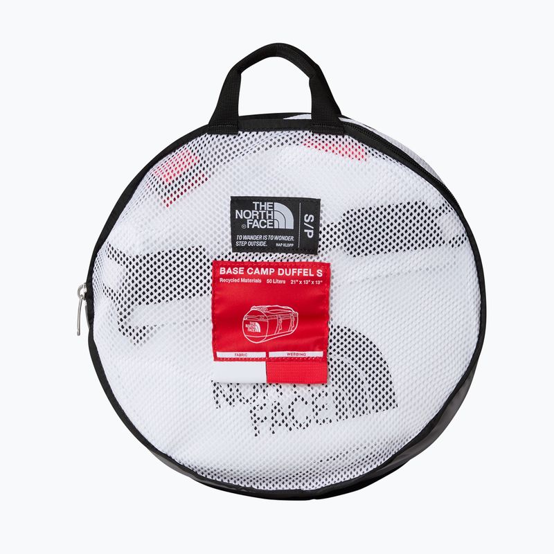 Cestovná taška The North Face Base Camp Duffel S 50 l white/black/elevation red 2
