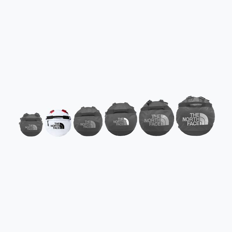 Cestovná taška The North Face Base Camp Duffel S 50 l white/black/elevation red 5