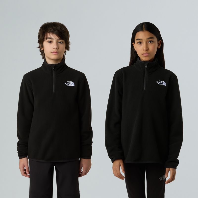 Detská fleecová mikina The North Face Teen Glacier 1/4 Zip black 3