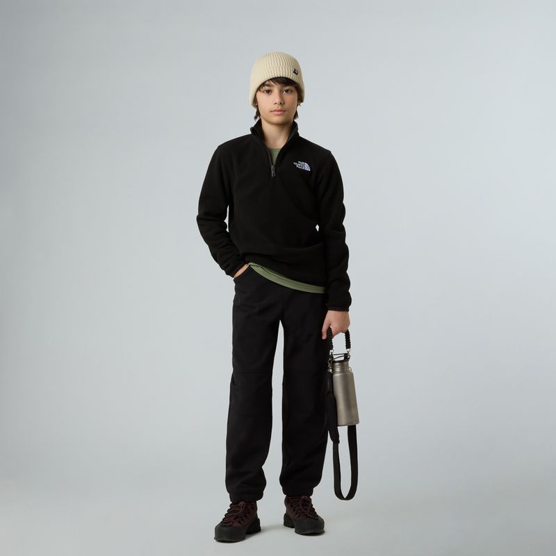 Detská fleecová mikina The North Face Teen Glacier 1/4 Zip black 4