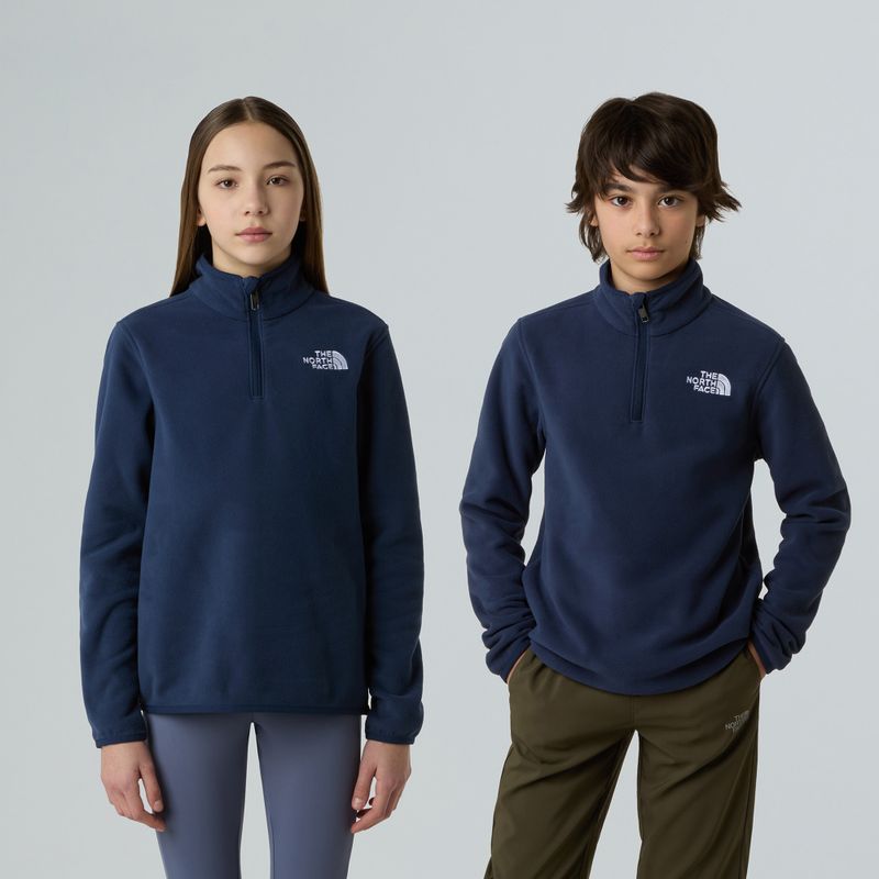 Detská fleecová mikina The North Face Teen Glacier 1/4 Zip summit navy 3