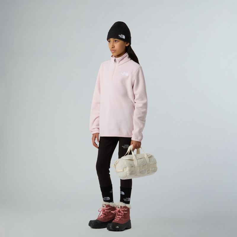 Detská fleecová mikina The North Face Teen Glacier 1/4 Zip pale blossom 4