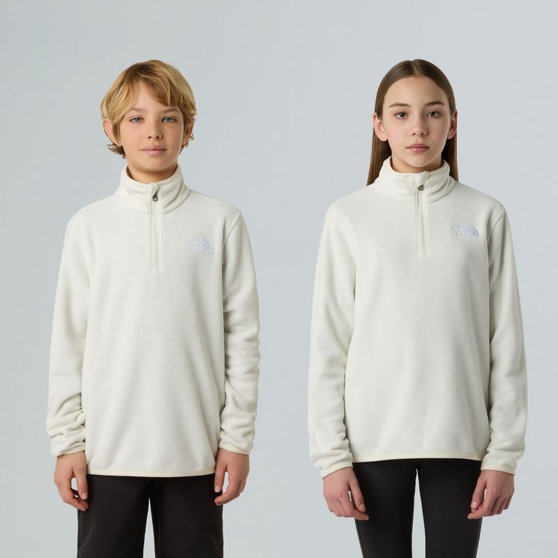 Detská fleecová mikina The North Face Teen Glacier 1/4 Zip wine dune 3