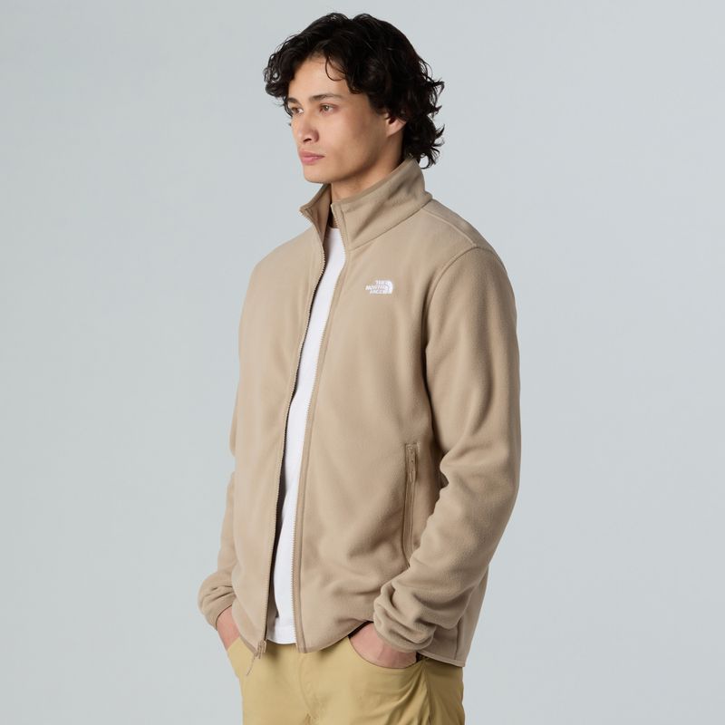 Pánska fleecová mikina The North Face Glacier Fleece mushroom grey 4