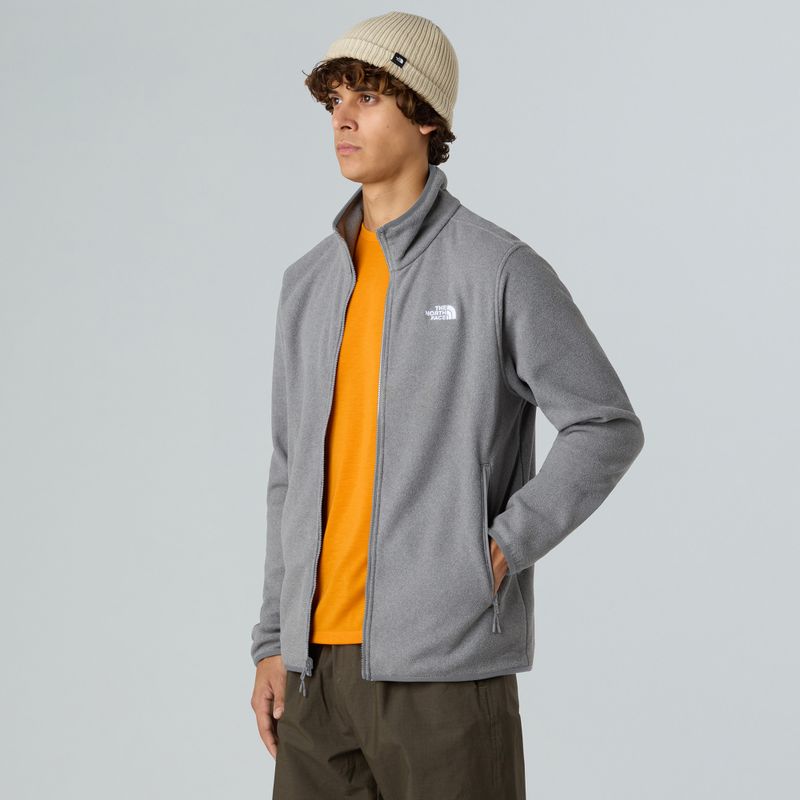 Pánska fleecová mikina The North Face Glacier Fleece mid grey heather 4