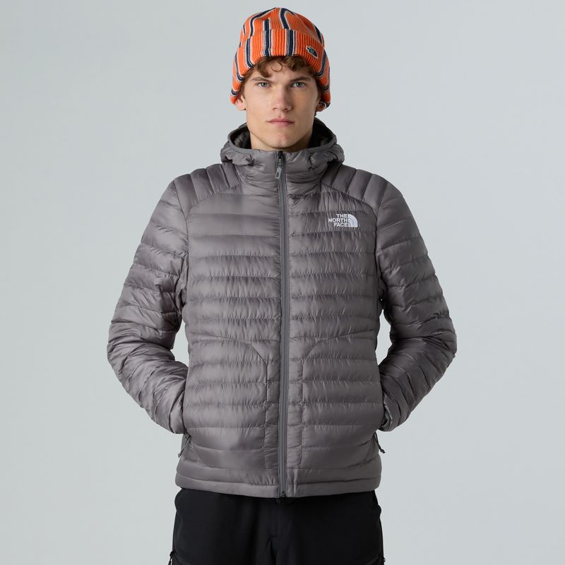 Pánska páperová bunda The North Face Huila Synthetic Hoodie smoked pearl