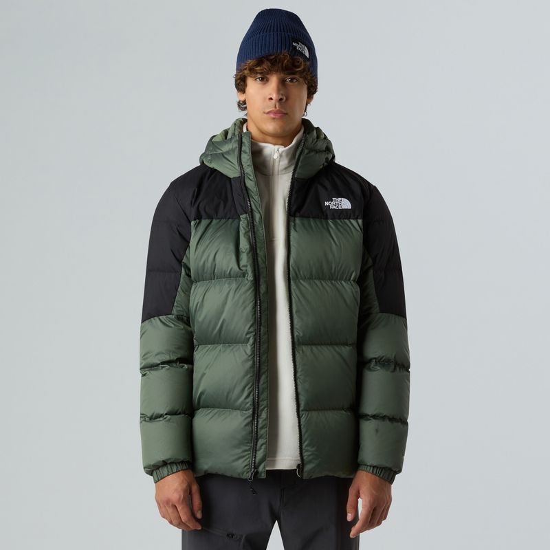 Pánska páperová bunda The North Face Diablo Down 2.0 Hoodie shoulder mist/black heather 4