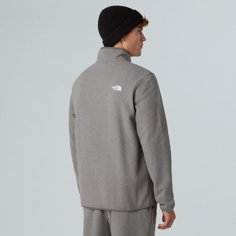 Pánska fleecová mikina The North Face Glacier Fleece 1/4 Zip mid grey heather 3