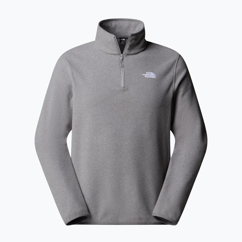 Pánska fleecová mikina The North Face Glacier Fleece 1/4 Zip mid grey heather 4