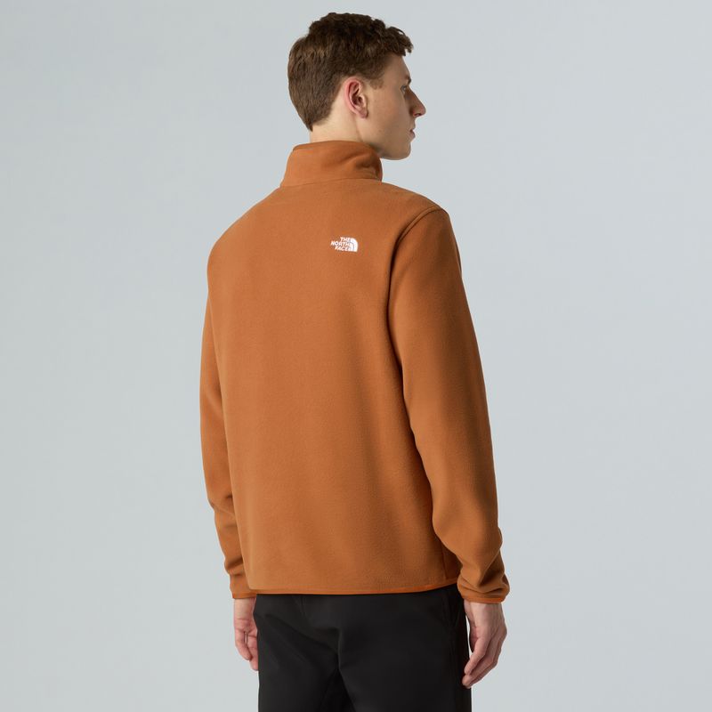 Pánska fleecová mikina The North Face Glacier Fleece 1/4 Zip burnt umber 3
