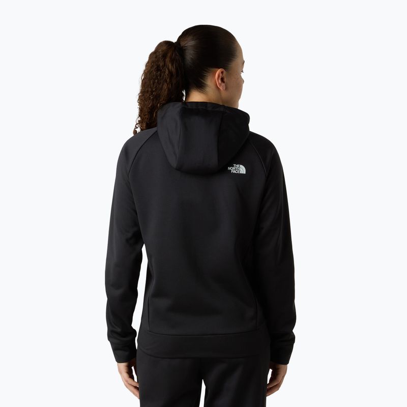 Damska bluza The North Face Reaxion 2.0 z kapturem, pełny zamek, czarna heather 3