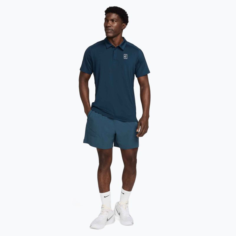 Pánske tenisové polo tričko Nike Court Dri-Fit Advantage armory navy / white / white 2