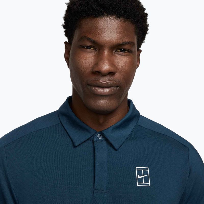 Pánske tenisové polo tričko Nike Court Dri-Fit Advantage armory navy / white / white 4
