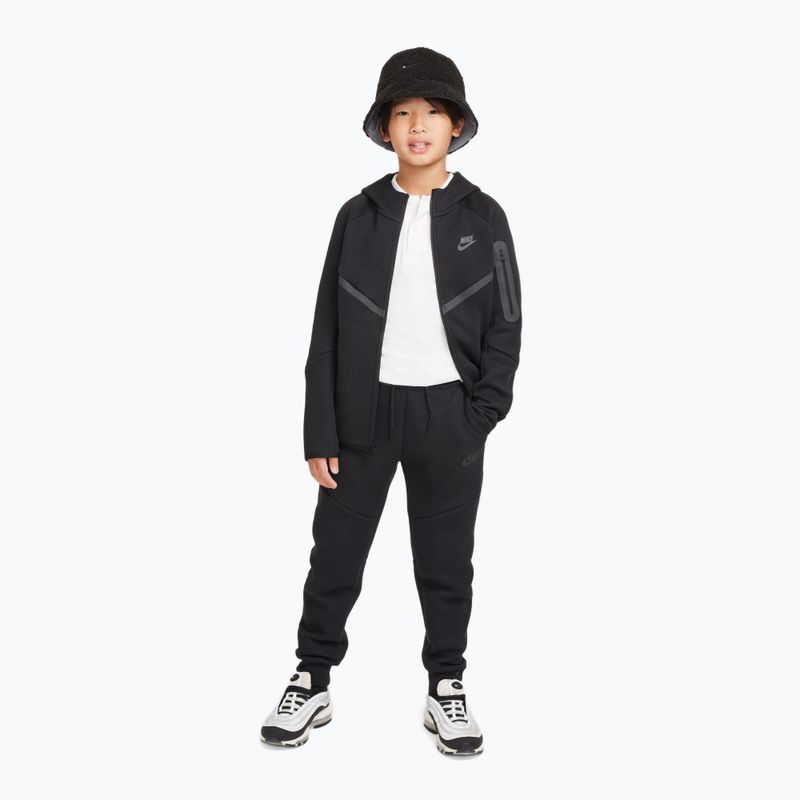 Detská mikina Nike Sportswear Tech Fleece Full Zip black/black/black 2