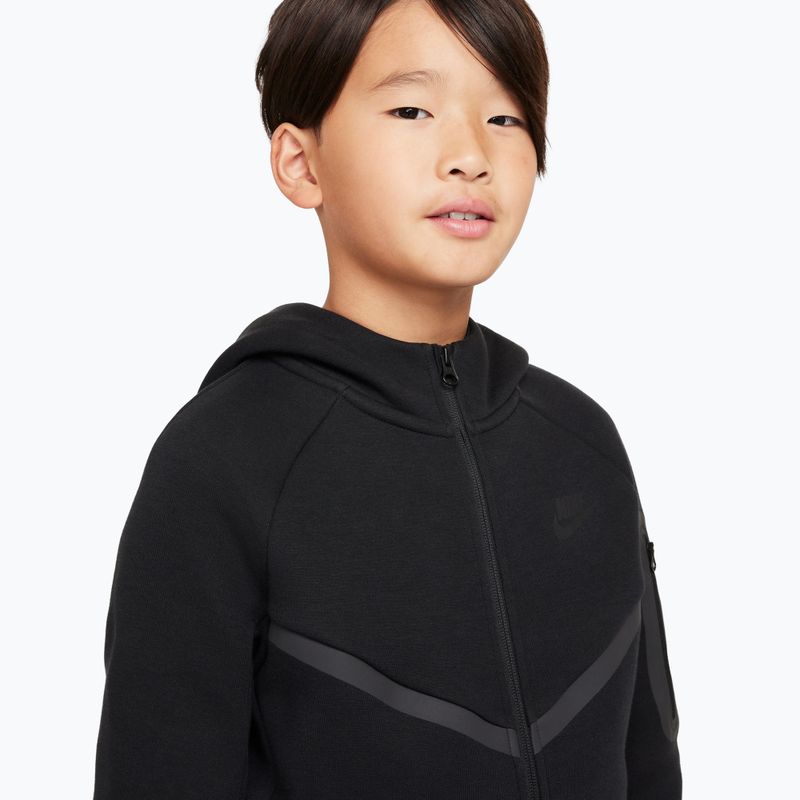 Detská mikina Nike Sportswear Tech Fleece Full Zip black/black/black 4