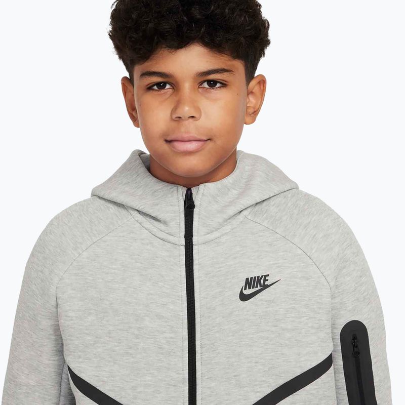 Detská mikina Nike Sportswear Tech Fleece Full-Zip dark grey heather/black/black 4