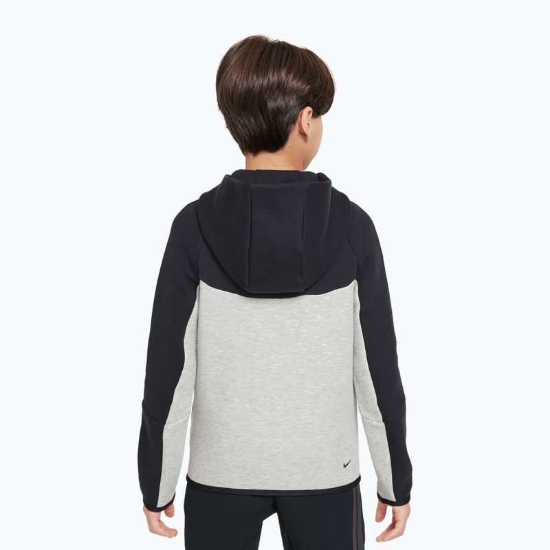 Detská mikina Nike Sportswear Tech Fleece Full Zip dark grey heather/black/black/black 3