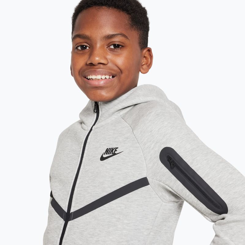 Detská mikina Nike Sportswear Tech Fleece dark grey heather/black/black 4