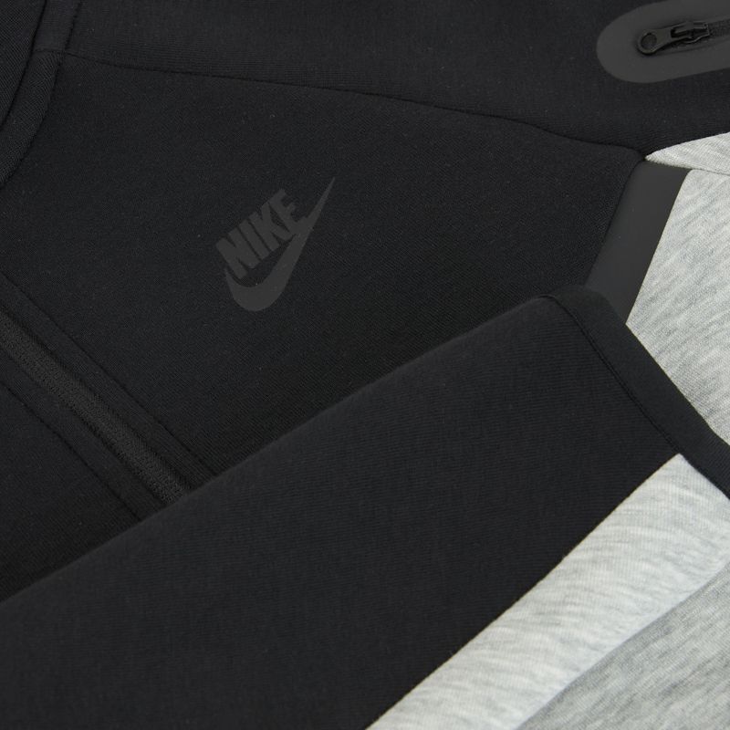 Detská mikina Nike Sportswear Tech Fleece Full-Zip dark grey heather/black/black/black 9