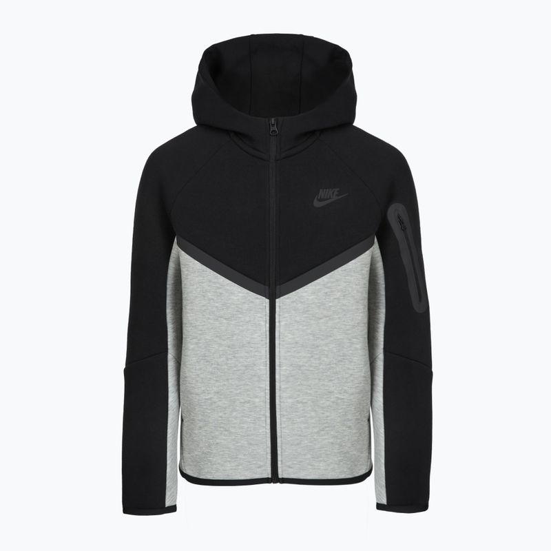 Detská mikina Nike Sportswear Tech Fleece Full Zip dark grey heather/black/black/black 9