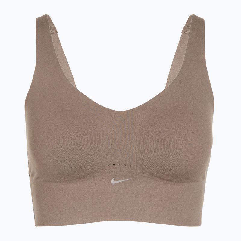 Športová podprsenka Nike Alate Medium Support Longline mink brown/white 8