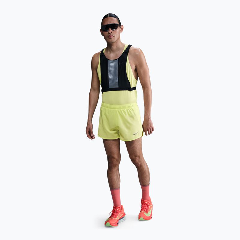 Pánske bežecké šortky Nike Fast Dri-Fit Brief Lined 3" light lemon twist/black 2