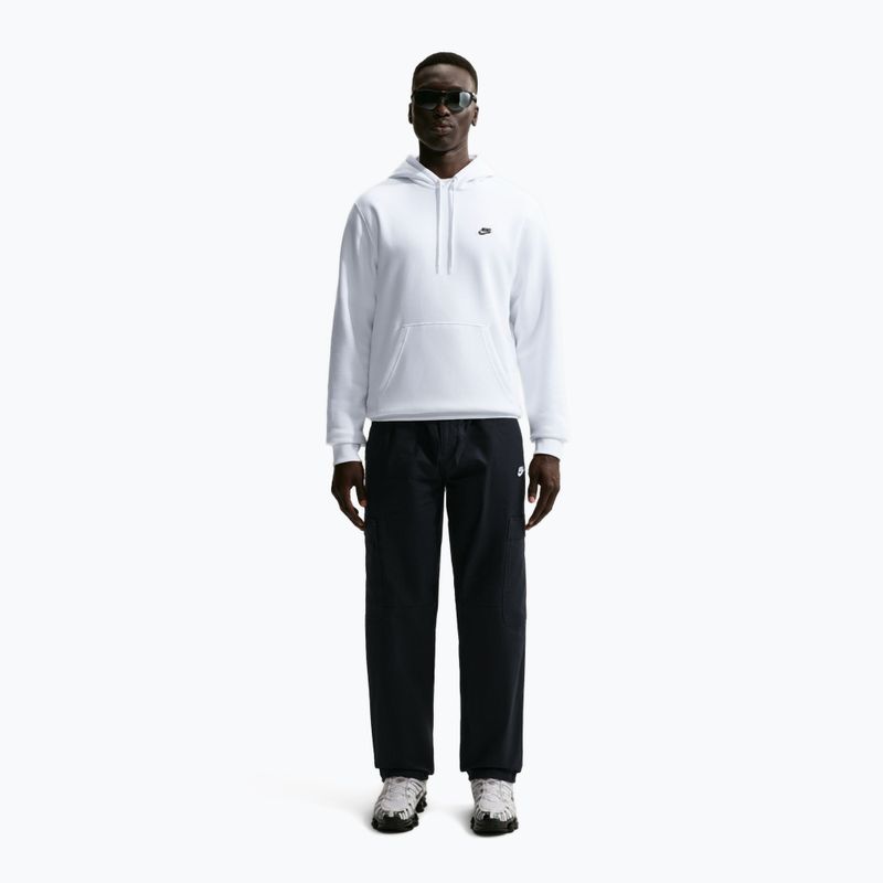 Pánska mikina Nike Club Pullover Hoodie white/white/black 6