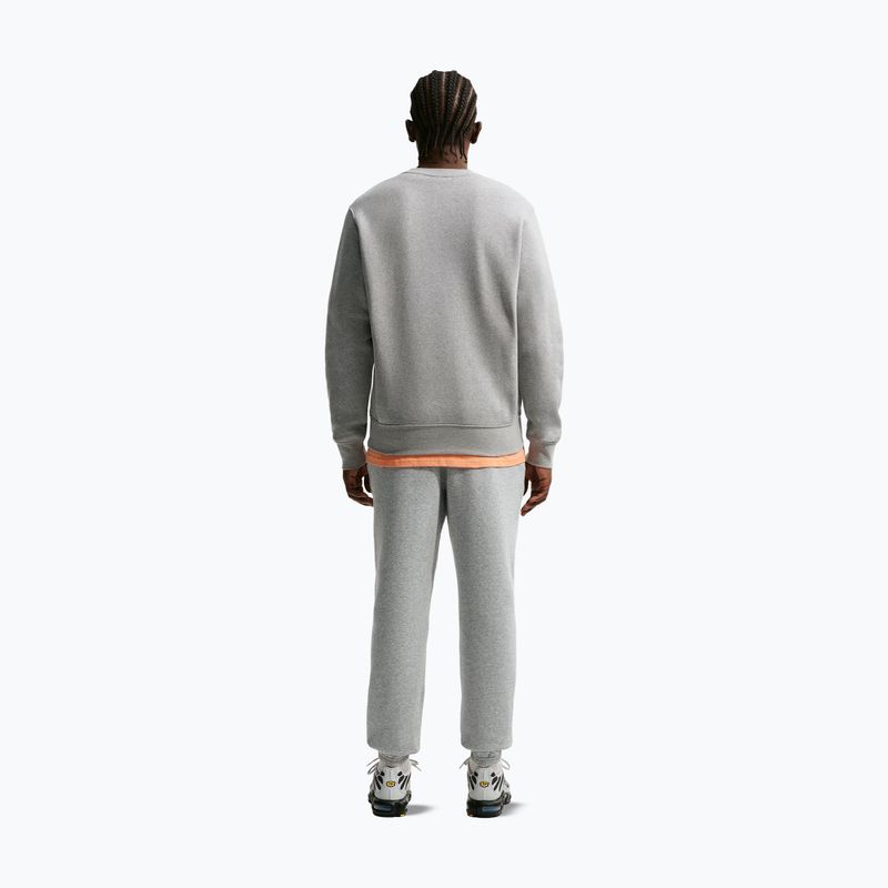 Pánske nohavice Nike Club Cuffed Brushed dark grey heather/light smoke grey/white 3