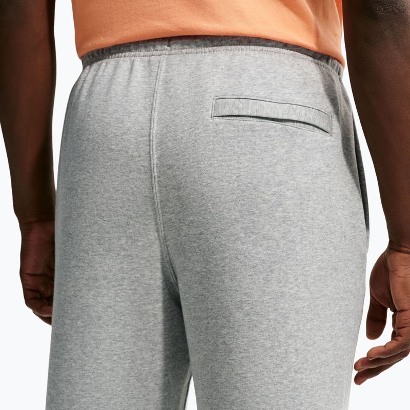 Pánske nohavice Nike Club Cuffed Brushed dark grey heather/light smoke grey/white 5