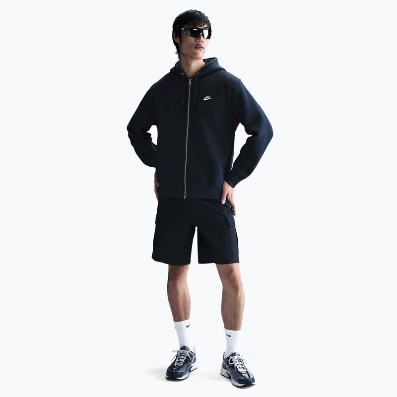 Pánska mikina Nike Club Full Zip Hoodie obsidian/obsidian/white 2