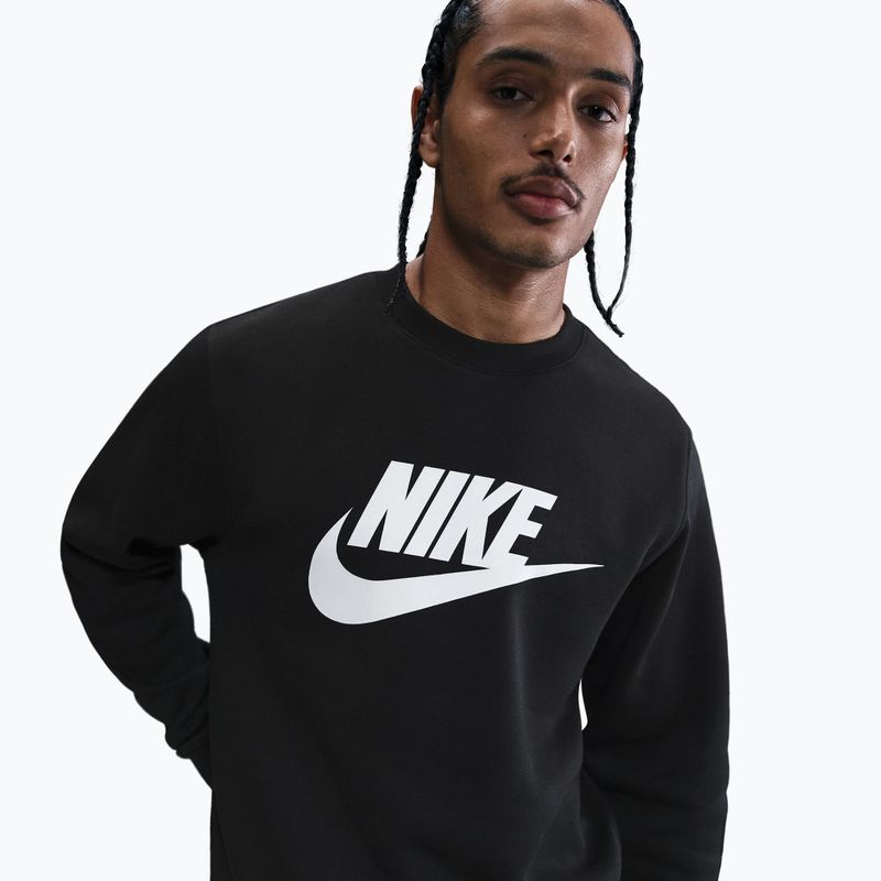 Pánska mikina Nike Sportswear Club Graphic Fleece Crew black/white 4