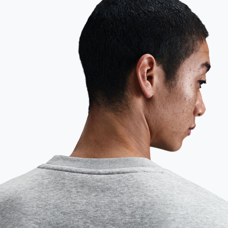 Pánska mikina Nike Club Fleece Crew dark grey heather/white 5