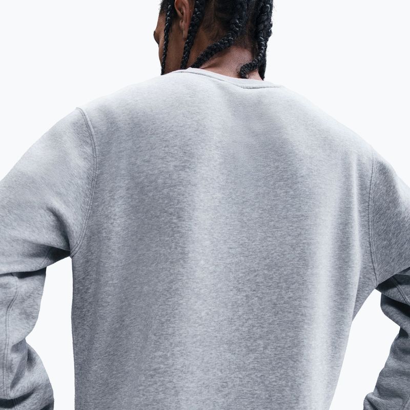 Pánska mikina Nike Sportswear Club Graphic Fleece Crew dark grey heather/white 5