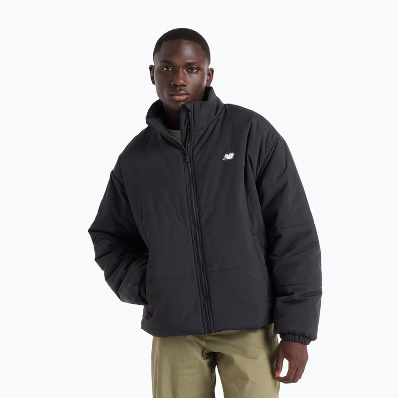 Pánska zateplená bunda New Balance Hoops Puffer black