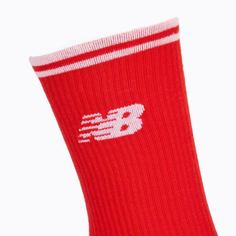 Ponožky New Balance Running Stripe Midcalf 2 ks red/white 3