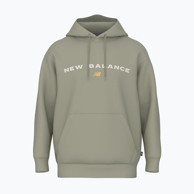 Pánska mikina New Balance Reimagine Fleece Hraphic Hoody olivine