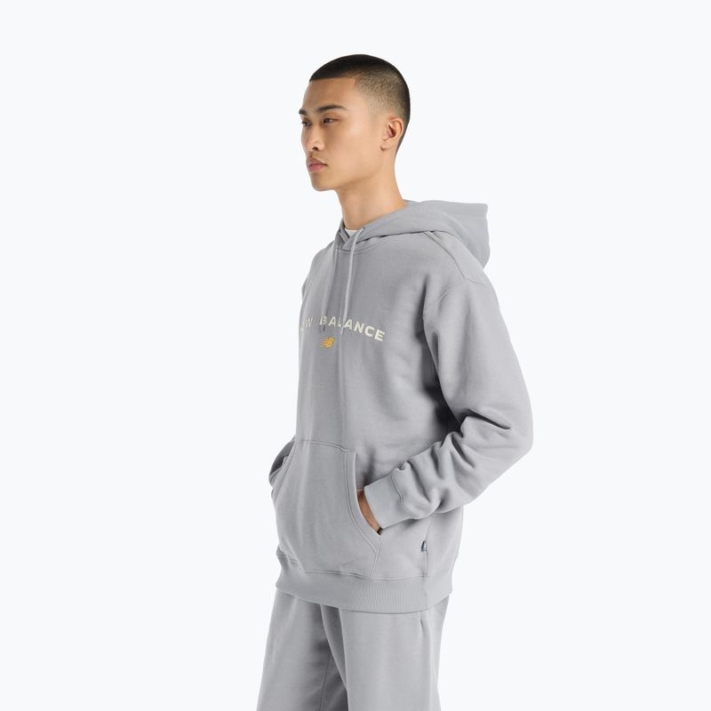 Pánska mikina New Balance Reimagine Fleece Hraphic Hoody slategrey 3