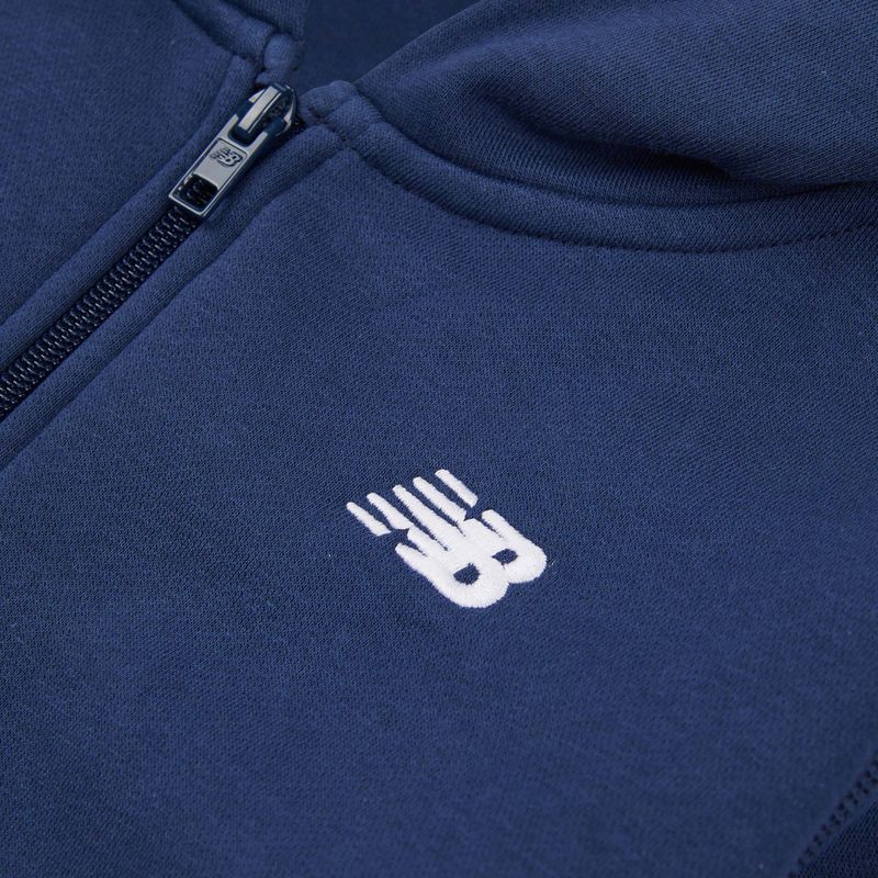 Detská mikina New Balance Brush Back Small Logo Full Zip Hoodie nb navy 3