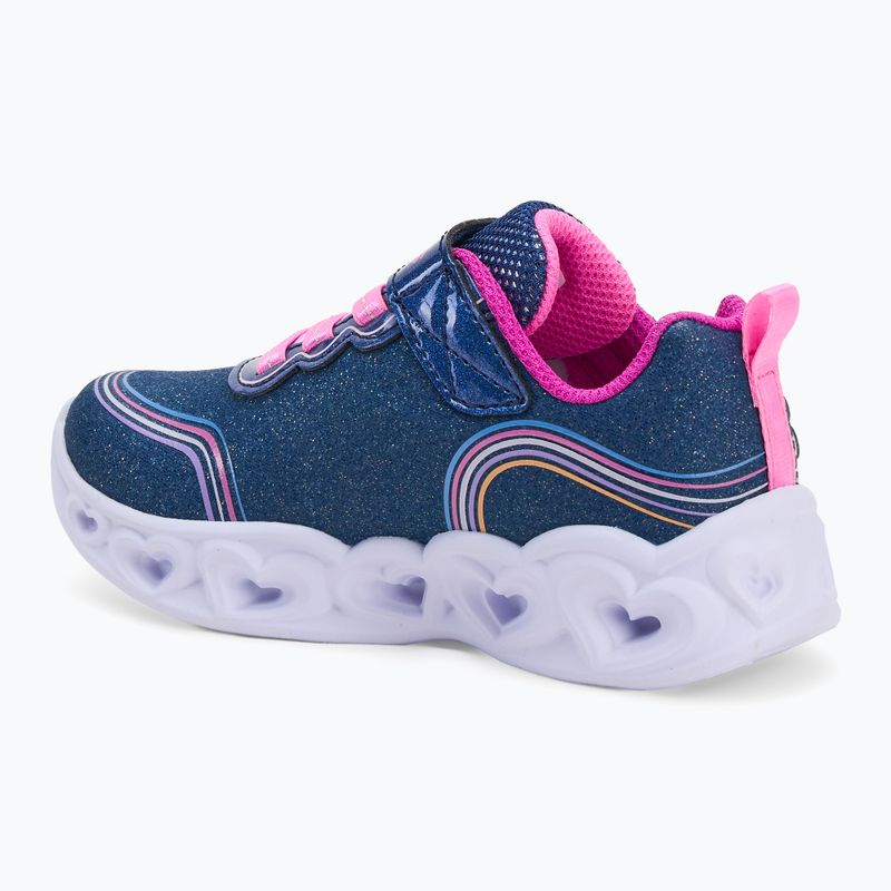 Detské topánky SKECHERS Heart Lights Retro Hearts navy leather/multi trim 3