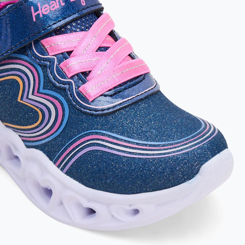Detské topánky SKECHERS Heart Lights Retro Hearts navy leather/multi trim 7