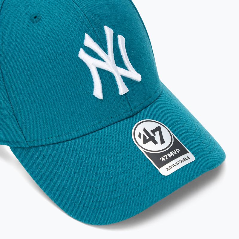 47 Značka MLB New York Yankees MVP dark teal baseballová čiapka 3