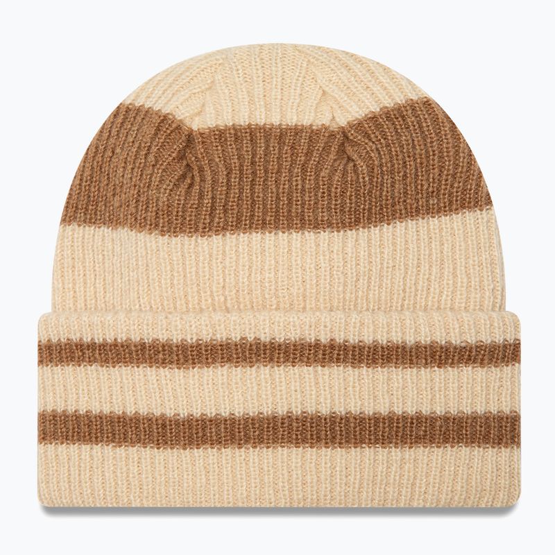 Dámska zimná čiapka New Era Stripe Cuff Knit Beanie beige 2