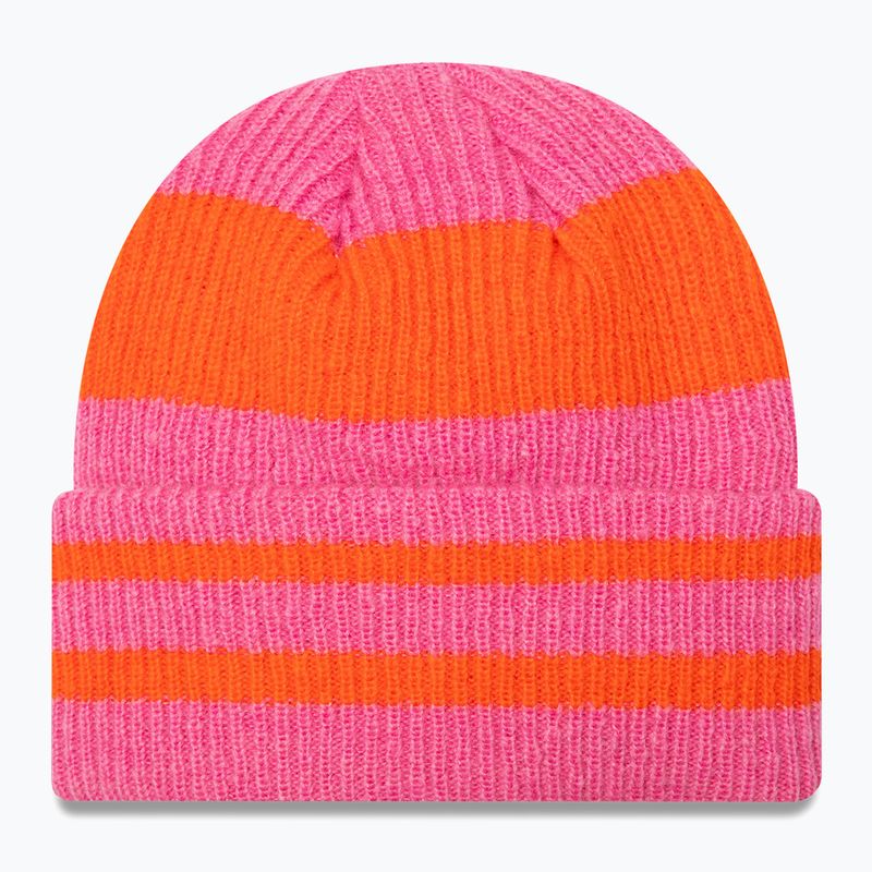 Dámska zimná čiapka New Era Stripe Cuff Knit Beanie pastelovo ružová 2