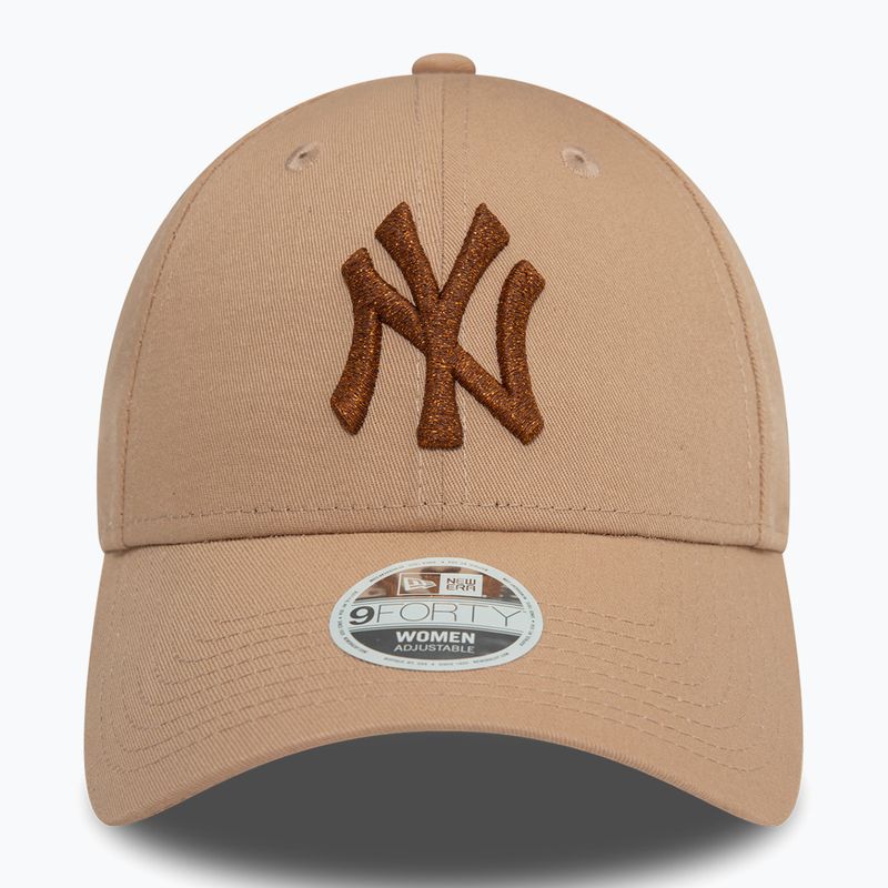 Dámska šiltovka New Era Metallic 9FORTY New York Yankees beige 3